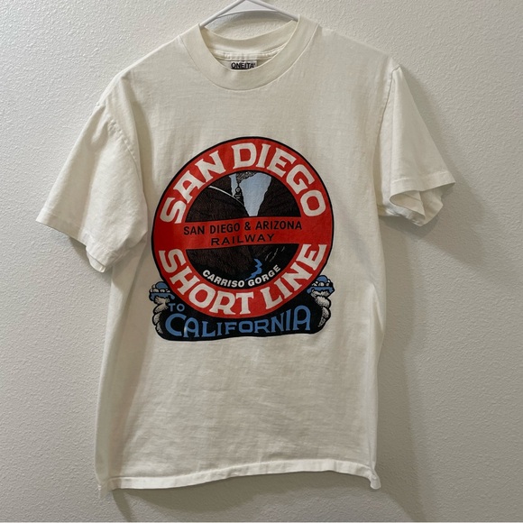 oneita Other - Oneita San Diego short line carriso gorge shirt white vintage medium